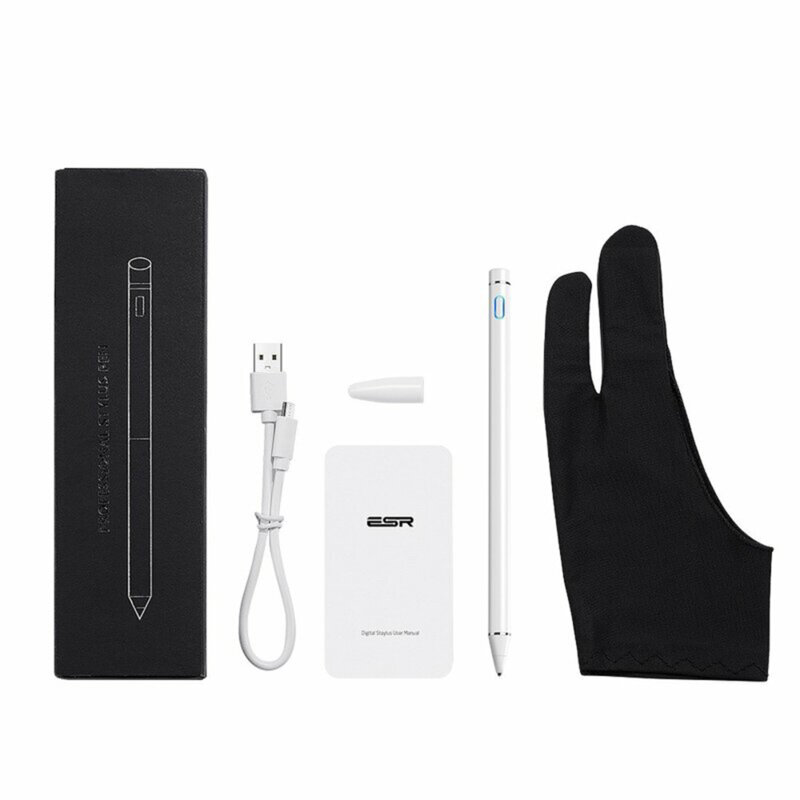 Stylus pen telefon sau tableta ESR Digital K838, alb
