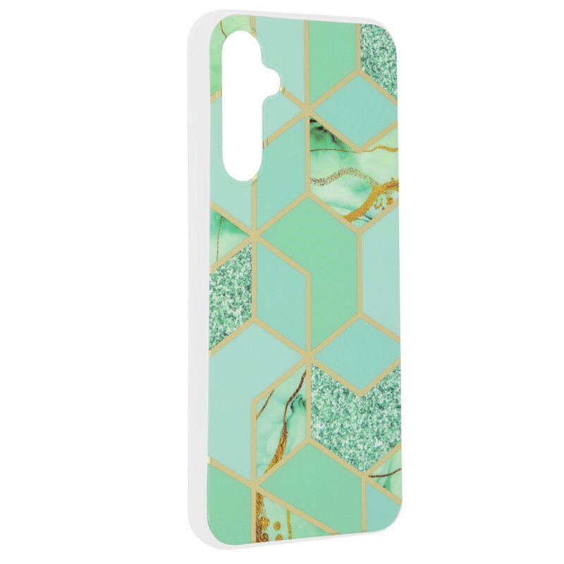 Husa Samsung Galaxy A34 5G Techsuit Marble, Green Hex