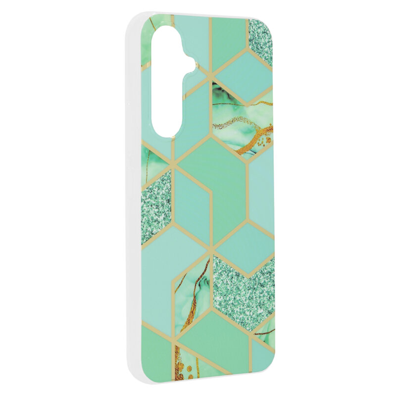 Husa Samsung Galaxy A54 Techsuit Marble, Green Hex