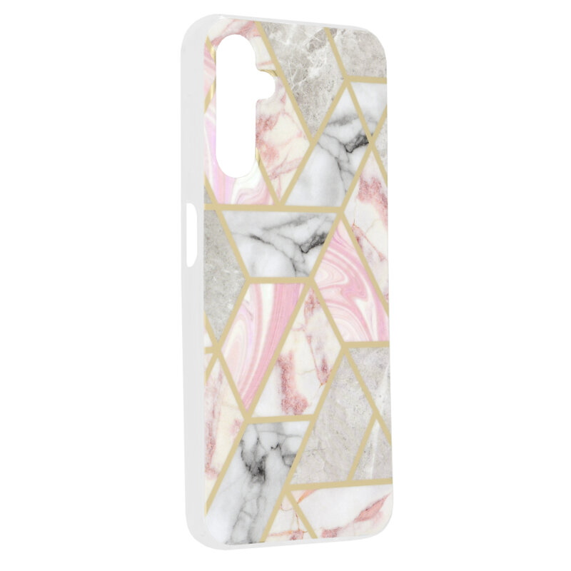 Husa Samsung Galaxy A14 5G Techsuit Marble, Pink Hex