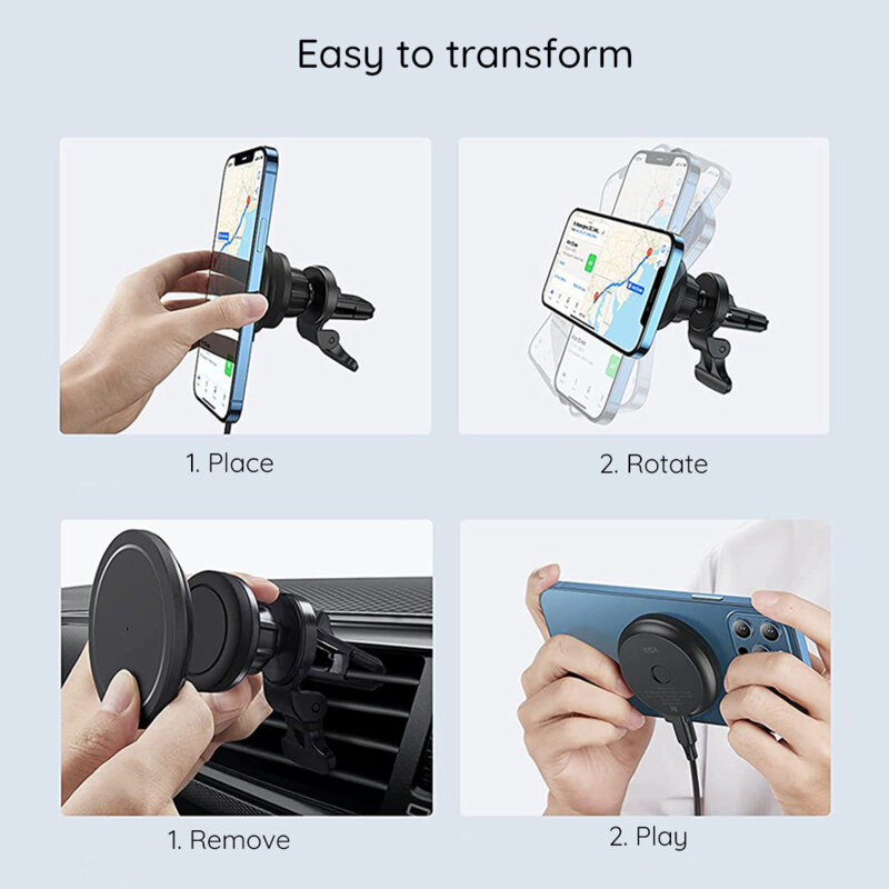 Suport auto cu incarcator wireless MagSafe ESR HaloLock Shift