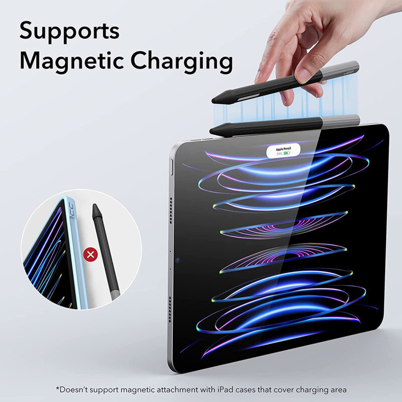 Husa Apple Pencil 2 din silicon ESR Apple Pencil Cover, negru