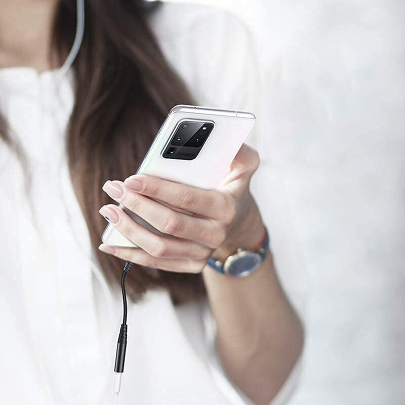 Adaptor audio Type-C la Jack 3.5mm ESR, 12 cm, negru