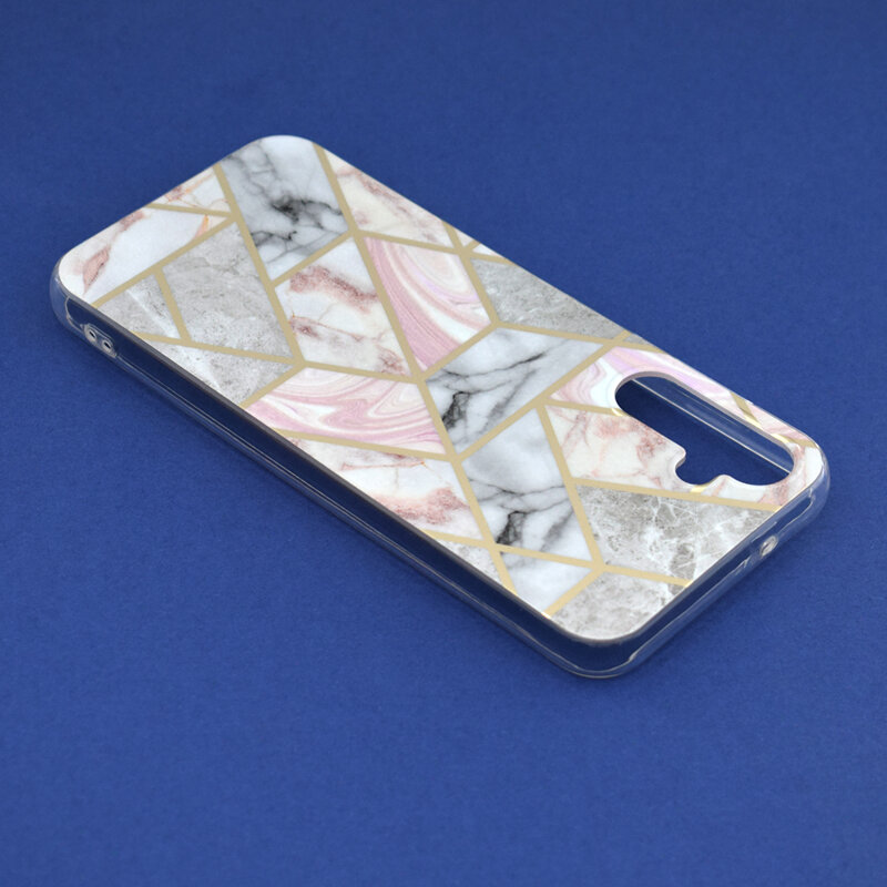 Husa Samsung Galaxy A14 5G Techsuit Marble, Pink Hex