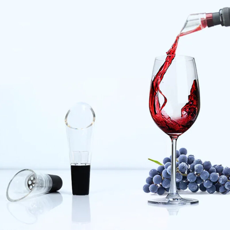 Picurator, aerator pentru vin rosu Techsuit WP04, negru