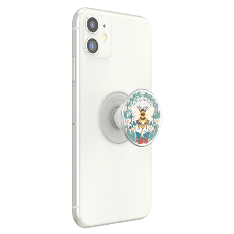 Popsockets original, suport cu functii multiple, PlantCore Translucent Bee Boho