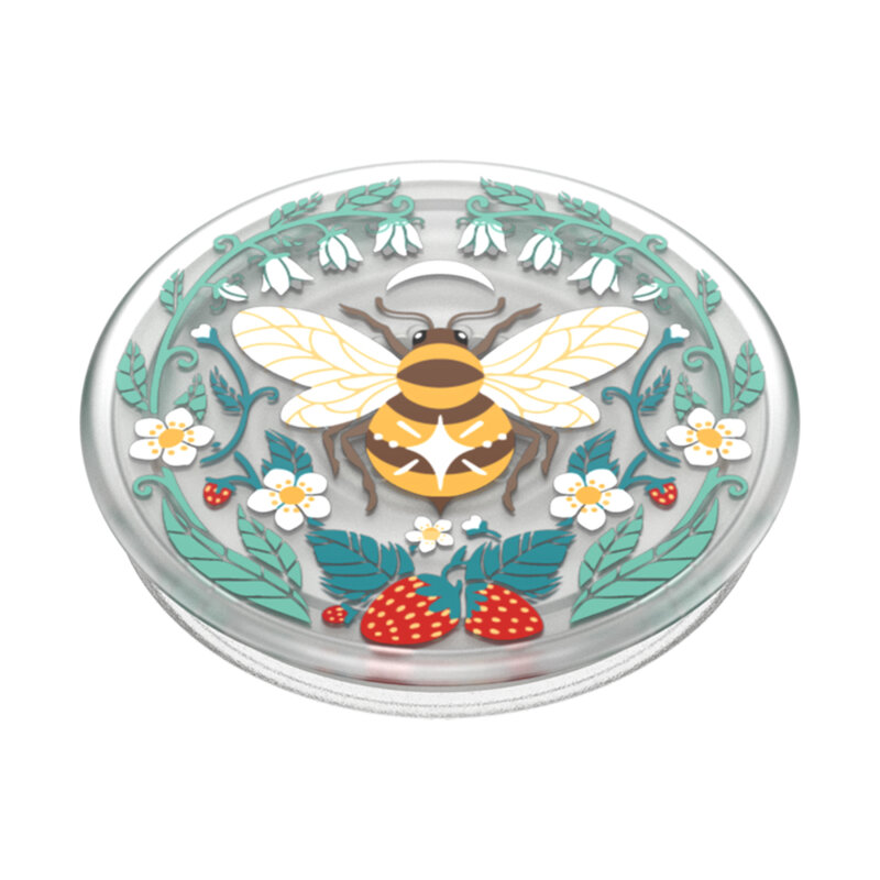 Popsockets original, suport cu functii multiple, PlantCore Translucent Bee Boho