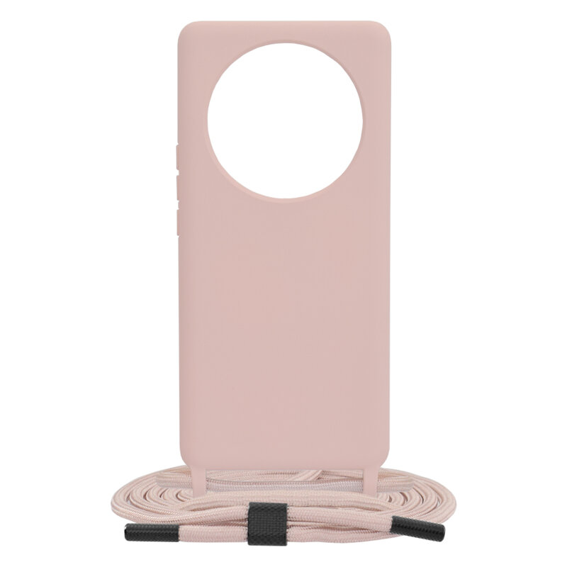 Husa cu snur Honor Magic5 Lite Techsuit Crossbody Lanyard, roz