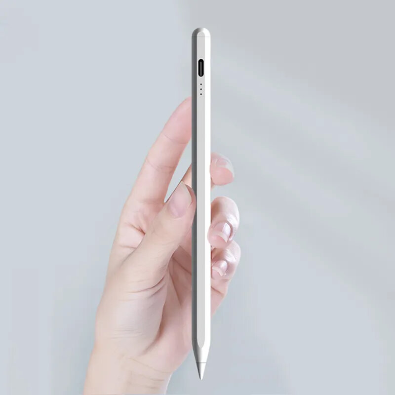 Stylus pen activ Techsuit, magnetic, cablu Type-C, alb, JA04