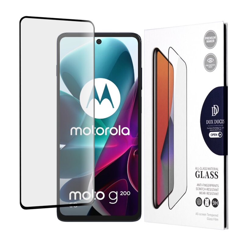 Folie Sticla Motorola Moto G200 5G Dux Ducis Tempered Glass - Negru