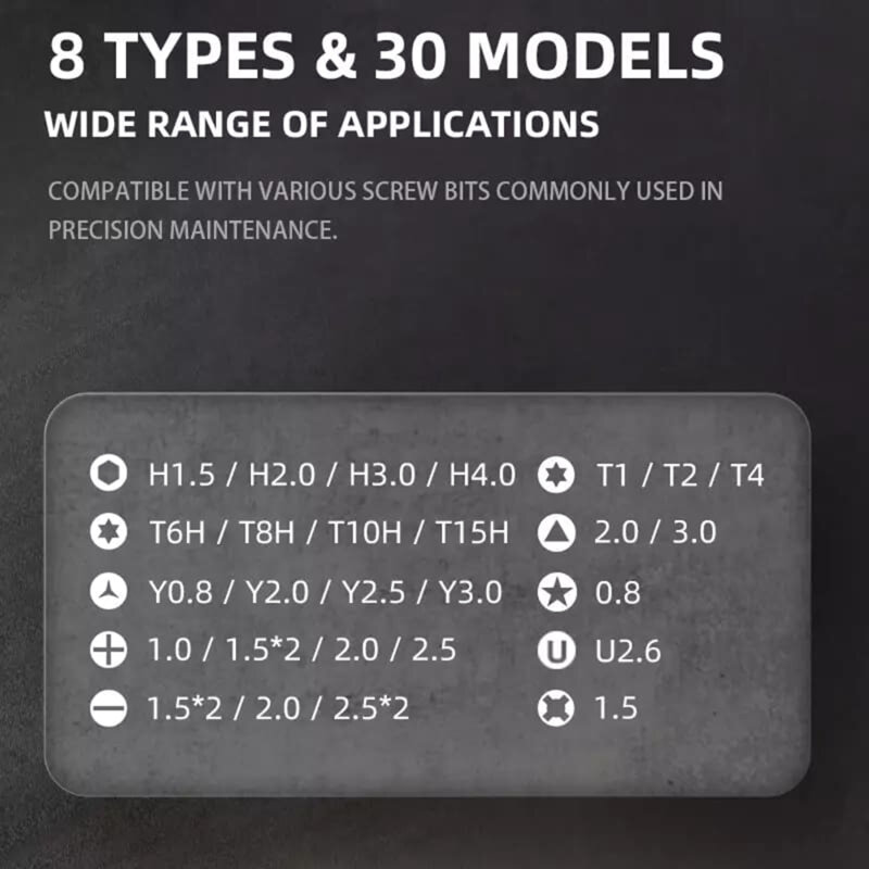 Set surubelnite precizie cu biti magnetici Jakemy, negru, JM-8189