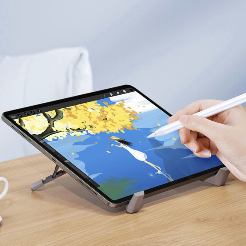 Suport notebook portabil, stand pliabil laptop Dux Ducis, gri