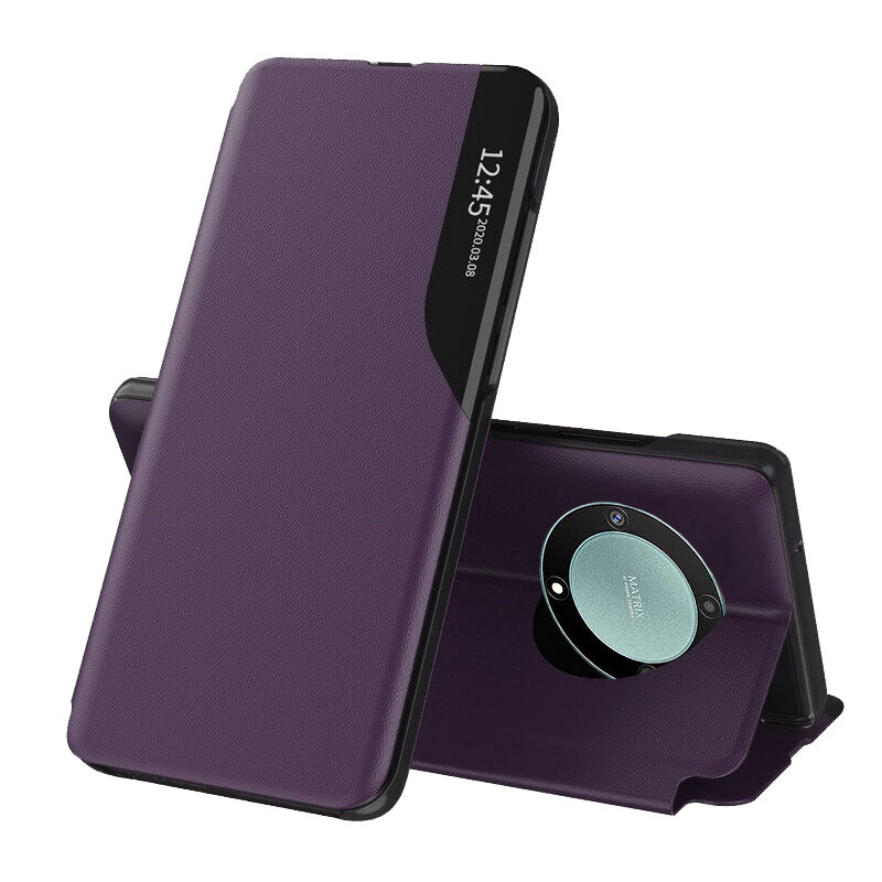 Husa Honor Magic5 Lite Eco Leather View flip tip carte, mov