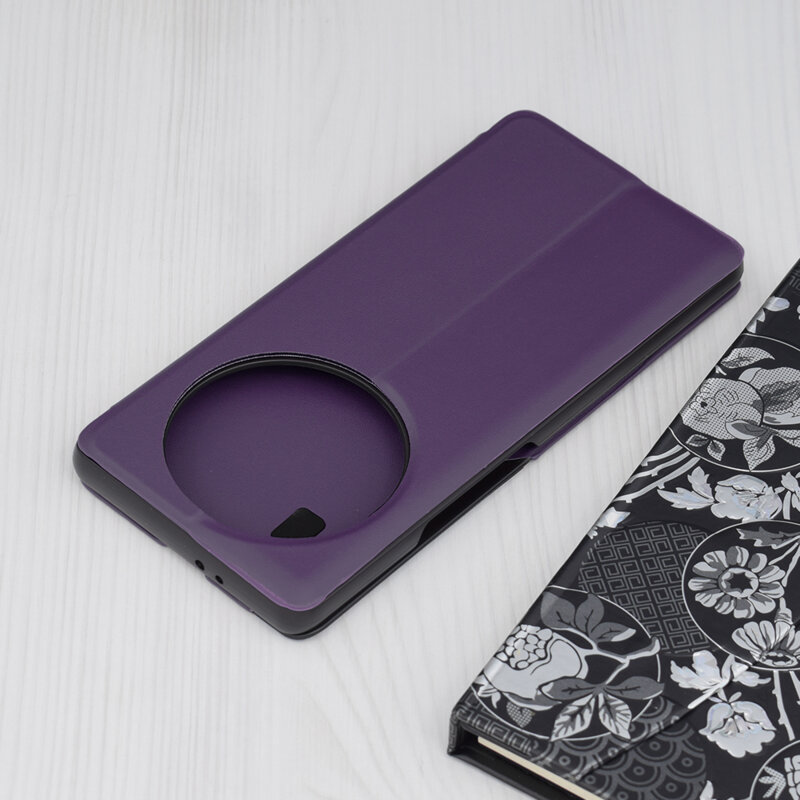 Husa Honor Magic5 Lite Eco Leather View flip tip carte, mov