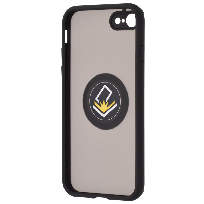 Husa iPhone SE 3, SE 2022 Techsuit Glinth cu inel suport stand magnetic, negru