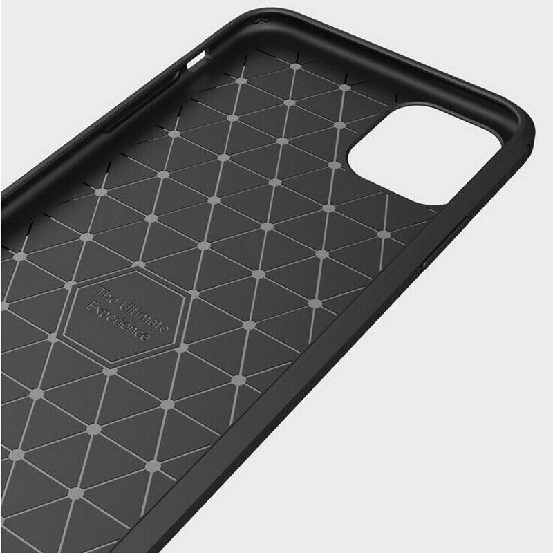 Husa iPhone 12 Pro Techsuit Carbon Silicone, negru