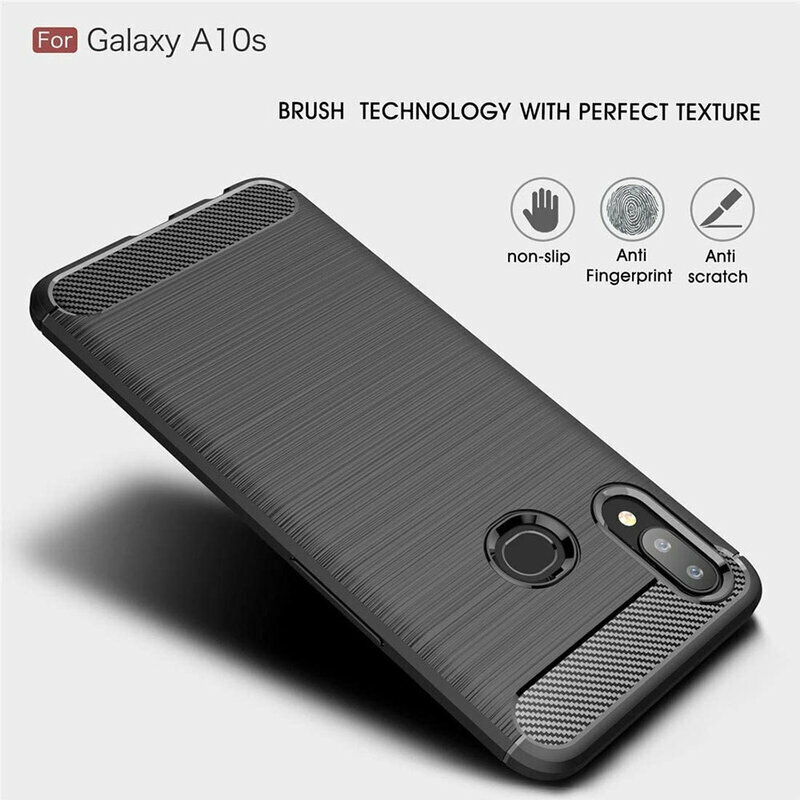 Husa Samsung Galaxy M01s Techsuit Carbon Silicone, negru