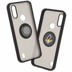 Husa Motorola Moto E6i Techsuit Glinth Cu Inel Suport Stand Magnetic - Negru