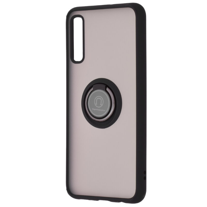 Husa Samsung Galaxy A30s Techsuit Glinth Cu Inel Suport Stand Magnetic - Negru