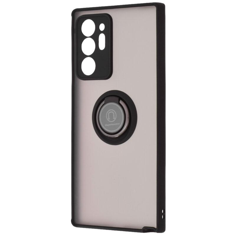 Husa Samsung Galaxy Note 20 Ultra 5G Techsuit Glinth Cu Inel Suport Stand Magnetic - Negru