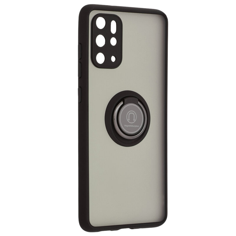Husa Samsung Galaxy S20 Plus 5G Techsuit Glinth Cu Inel Suport Stand Magnetic - Negru