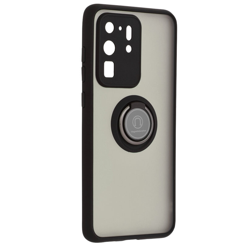 Husa Samsung Galaxy S20 Ultra 5G Techsuit Glinth Cu Inel Suport Stand Magnetic - Negru