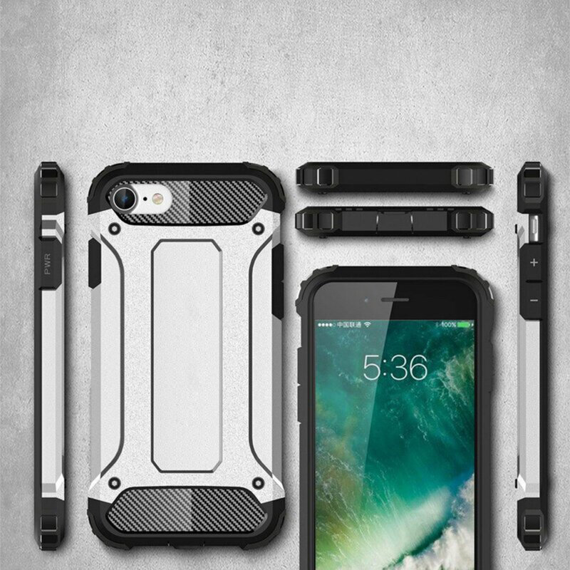 Husa iPhone SE 3, SE 2022 Techsuit Hybrid Armor, negru