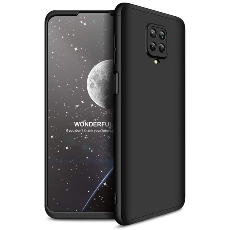 [Pachet 360°] Husa + Folie Xiaomi Redmi Note 9 Pro Max GKK Original - Negru