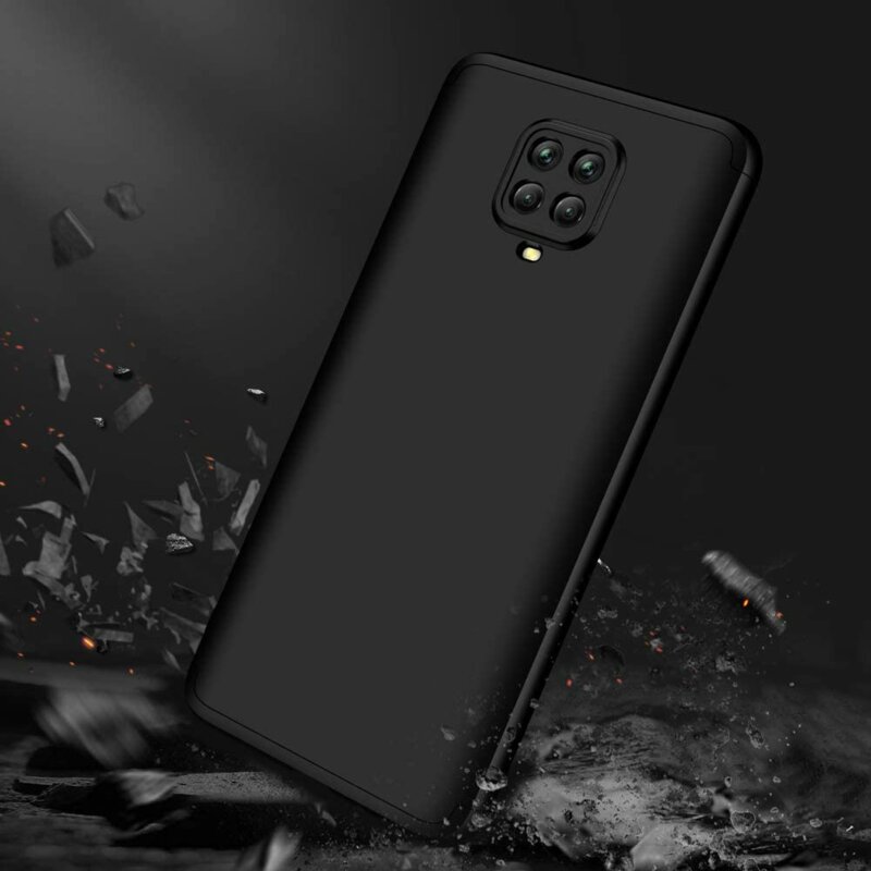 [Pachet 360°] Husa + Folie Xiaomi Redmi Note 9 Pro Max GKK Original - Negru