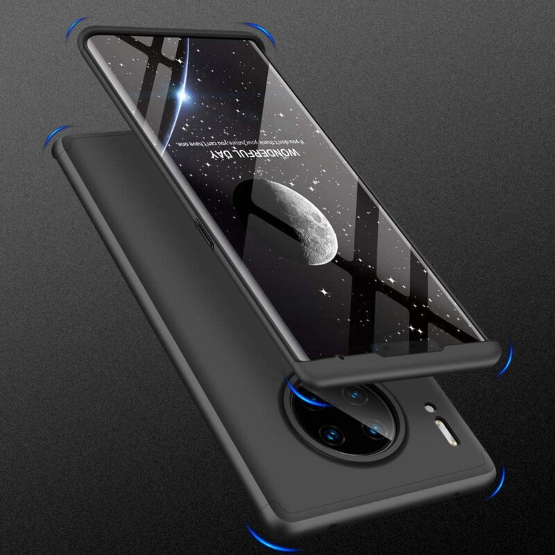 [Pachet 360°] Husa + Folie Huawei Mate 30 Pro 5G GKK Original - Negru