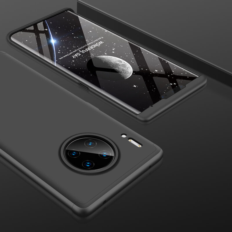 [Pachet 360°] Husa + Folie Huawei Mate 30 Pro 5G GKK Original - Negru