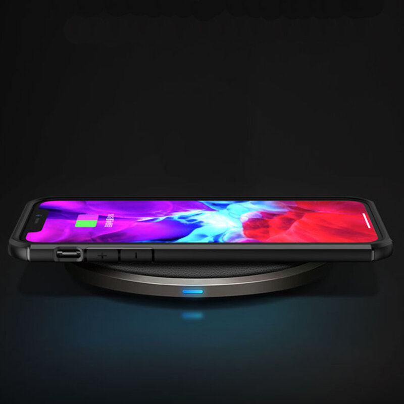 Husa iPhone XS Techsuit CarbonFuse transparenta, negru