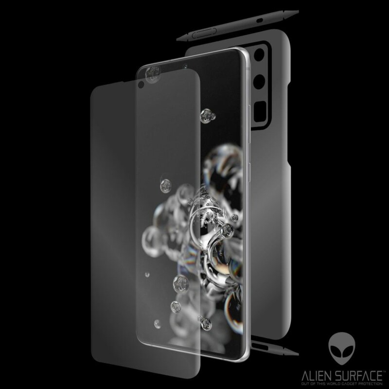 Folie 360° Samsung Galaxy S20 Ultra 5G Alien Surface ecran, spate, laterale, camera - Clear