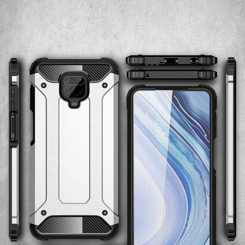 Husa Xiaomi Redmi Note 9S Techsuit Hybrid Armor, negru