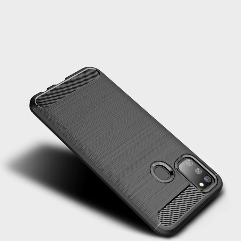 Husa Samsung Galaxy M21 Techsuit Carbon Silicone, negru