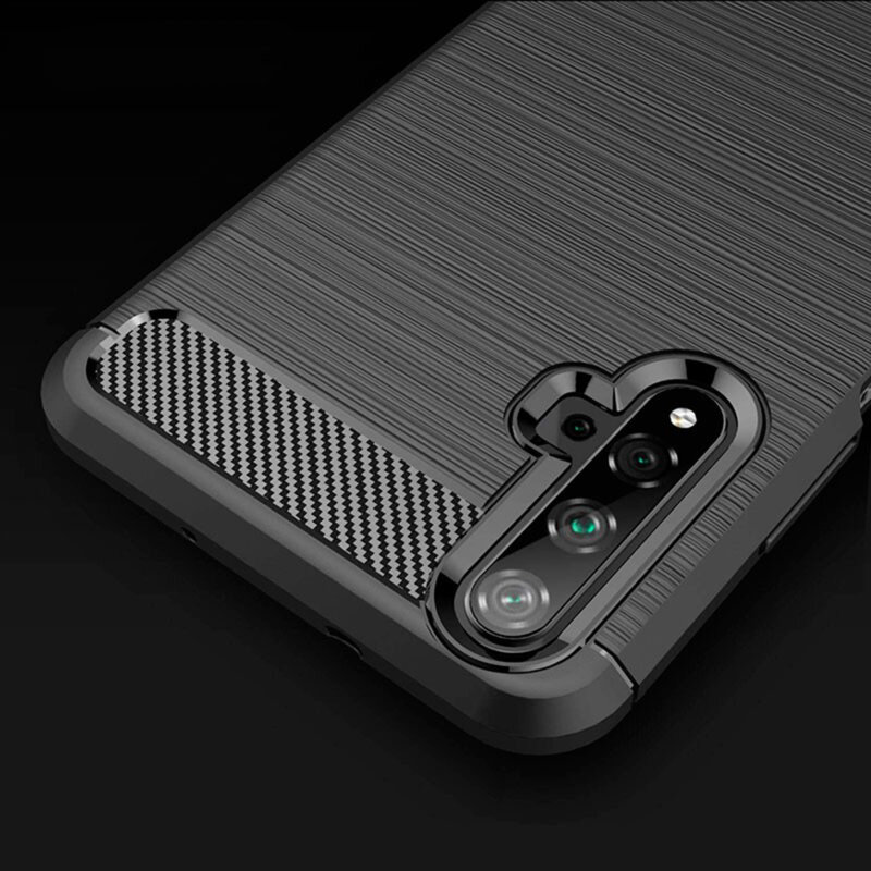 Husa Huawei Honor 20 Techsuit Carbon Silicone, negru
