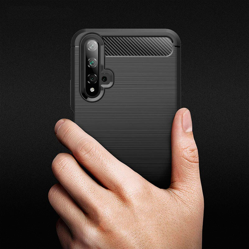 Husa Huawei Honor 20 Techsuit Carbon Silicone, negru