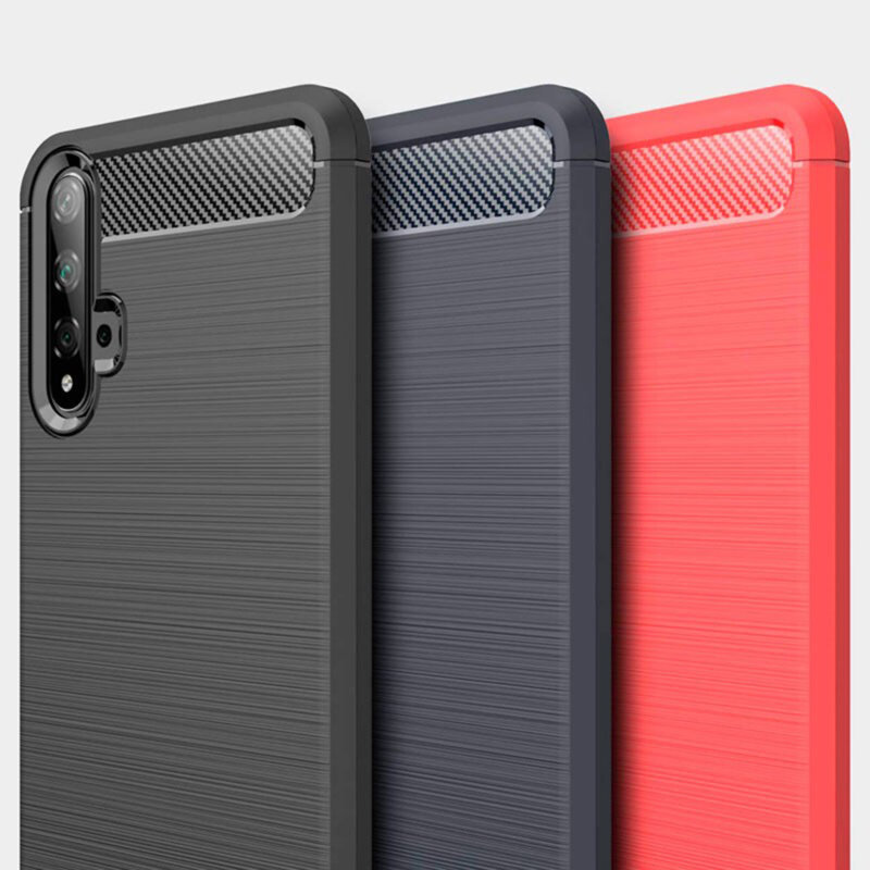 Husa Huawei Honor 20 Techsuit Carbon Silicone, negru
