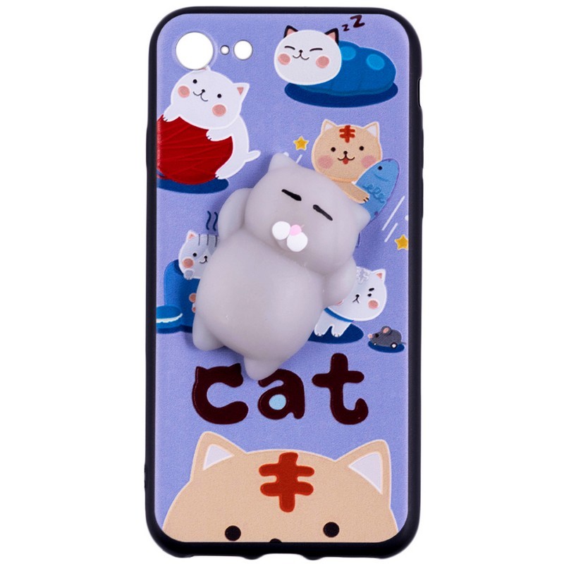 Husa Anti-Stres iPhone 7 3D Bubble - Cats