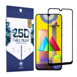 Folie Sticla Samsung Galaxy M31 Lito 2.5D Full Glue Full Cover Cu Rama - Negru