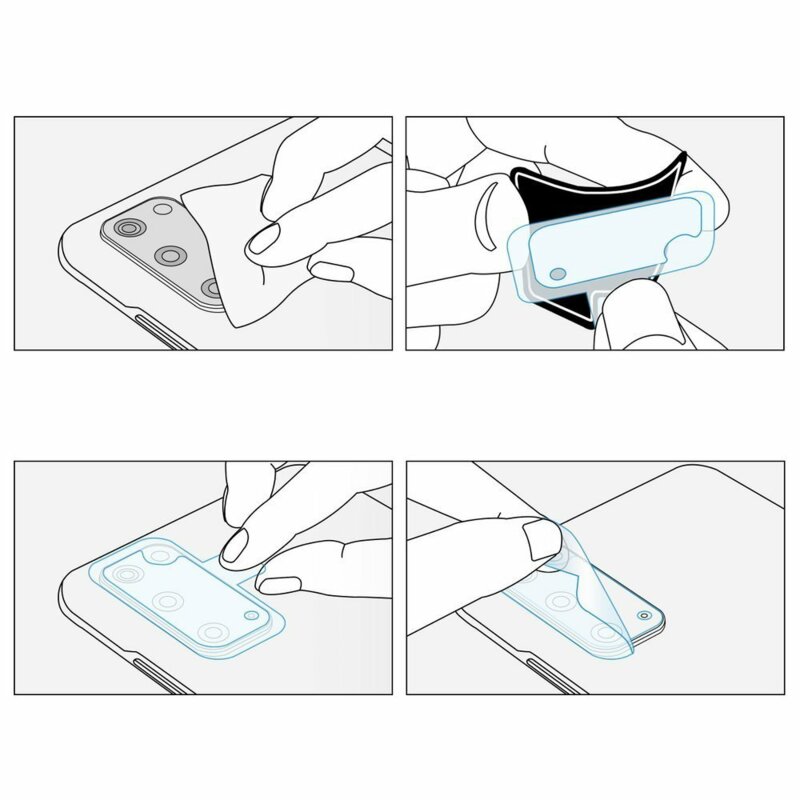 [Pachet 3x] Folie Sticla Camera Samsung Galaxy S20 5G Ringke Invisible Defender Rear Tempered - Clear