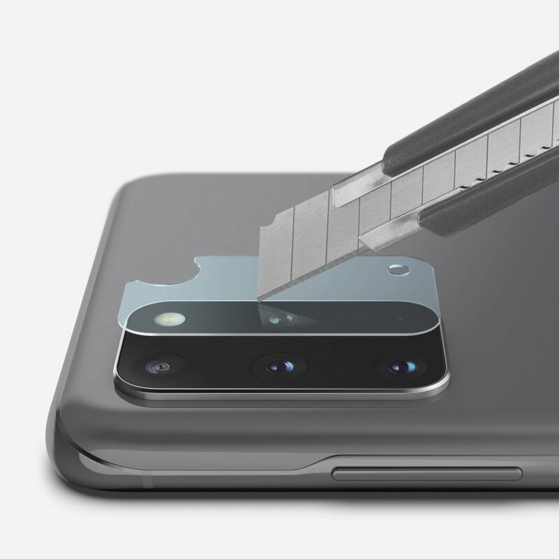 [Pachet 3x] Folie Sticla Camera Samsung Galaxy S20 Plus 5G Ringke Invisible Defender Rear Tempered - Clear