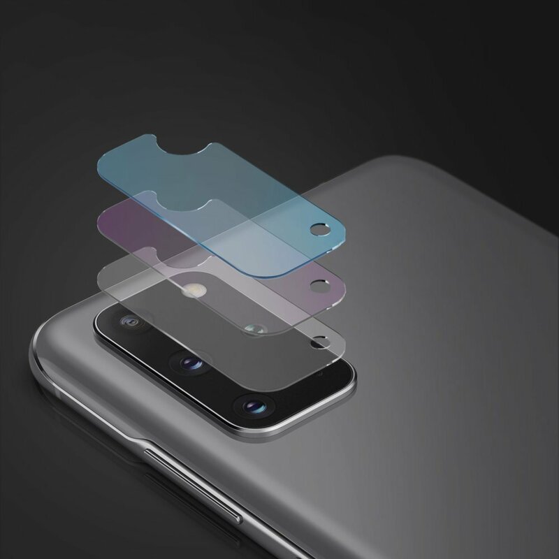 [Pachet 3x] Folie Sticla Camera Samsung Galaxy S20 Plus 5G Ringke Invisible Defender Rear Tempered - Clear