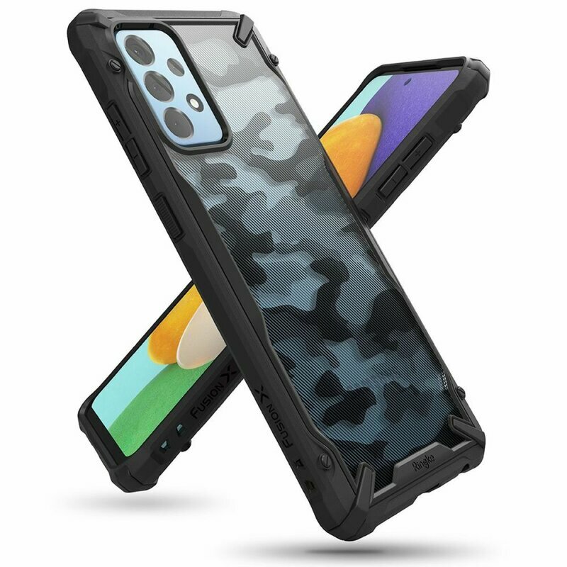 Husa Samsung Galaxy A52s 5G Ringke Fusion X Design - Camo Black