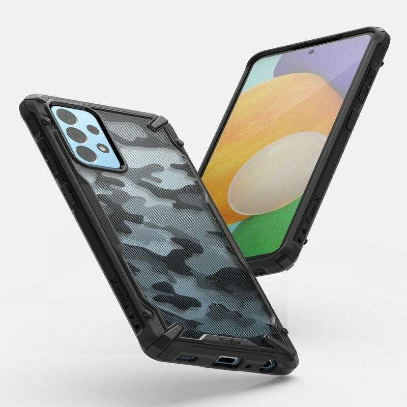 Husa Samsung Galaxy A52s 5G Ringke Fusion X Design - Camo Black