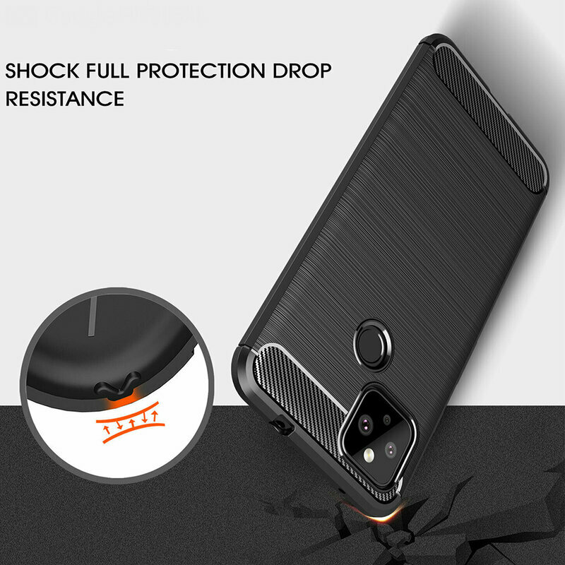 Husa Google Pixel 4a 5G Techsuit Carbon Silicone, negru