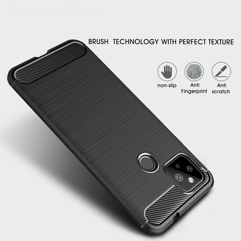 Husa Google Pixel 4a 5G Techsuit Carbon Silicone, negru