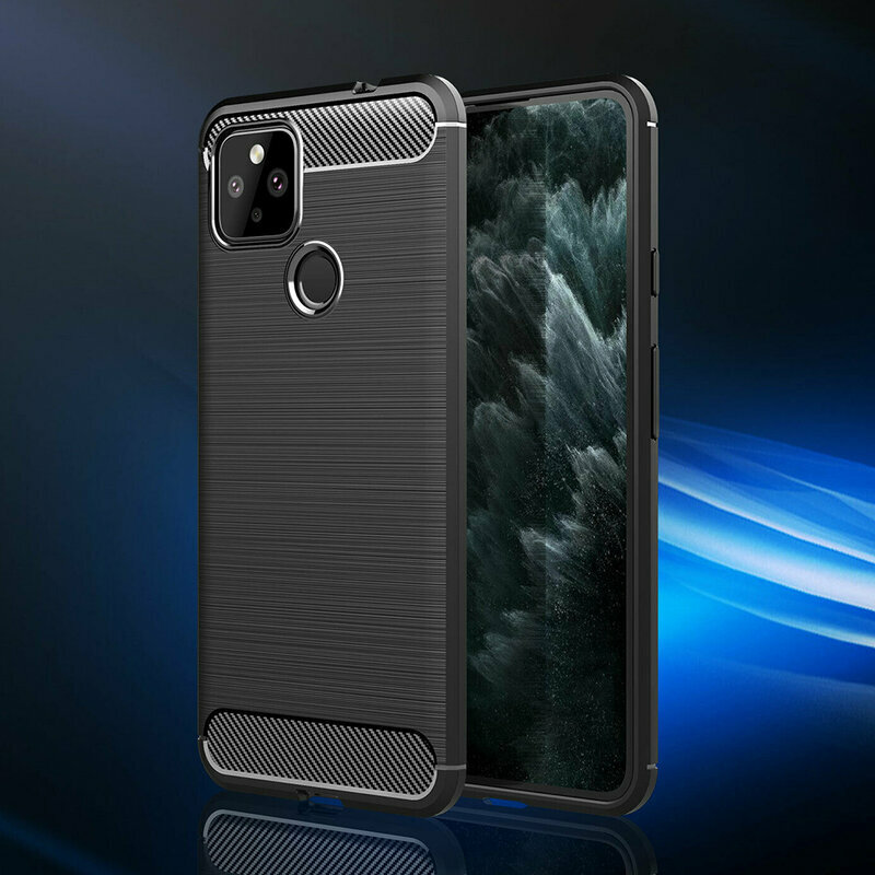Husa Google Pixel 4a 5G Techsuit Carbon Silicone, negru