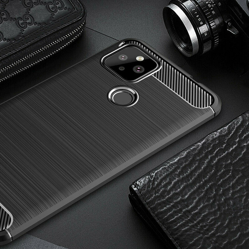 Husa Google Pixel 4a 5G Techsuit Carbon Silicone, negru
