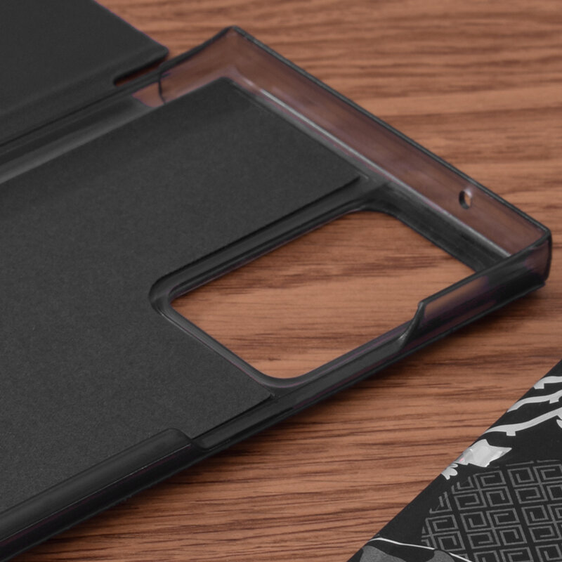 Husa Samsung Galaxy Note 20 Ultra 5G Eco Leather View flip tip carte, negru